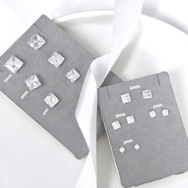 BRINCO ZIRCÔNIA QUADRADA - PRATA 925