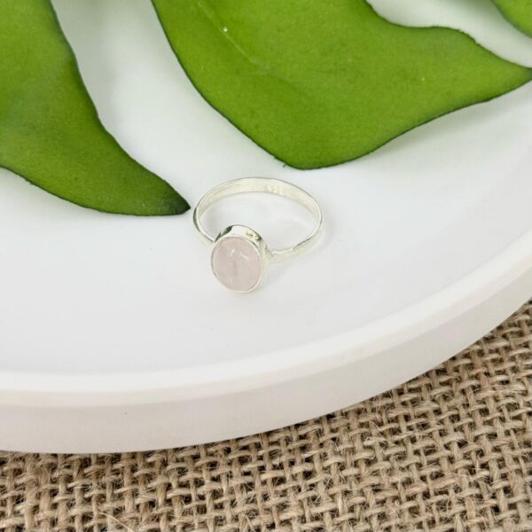 ANEL PEDRAS NATURAIS OVAL - PRATA BALI 925 - Quartzo Rosa, 21
