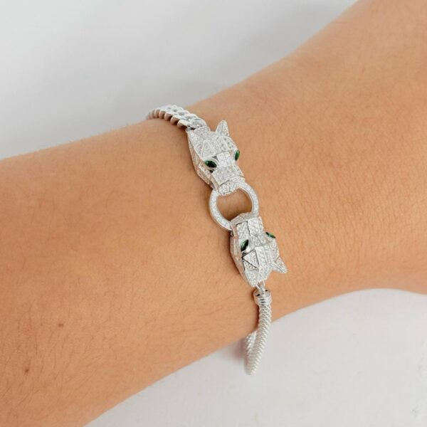 PULSEIRA PANTERA / INSPIRAÇÃO CARTIER - PRATA 925