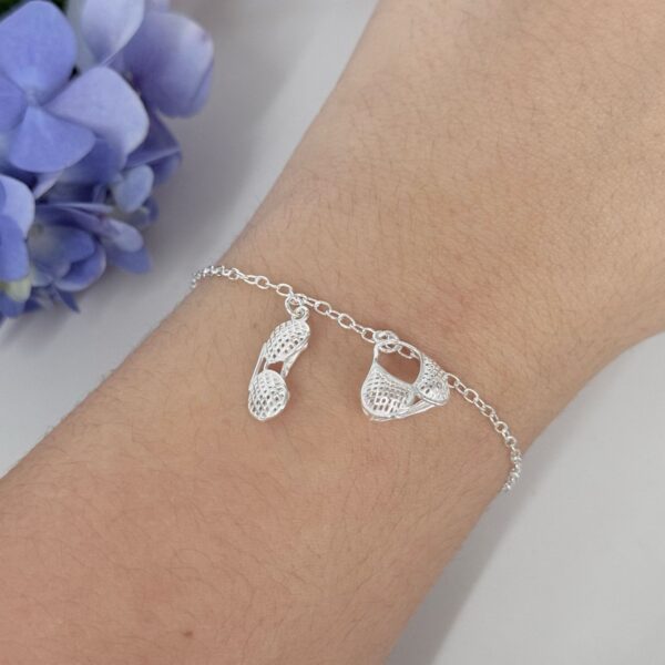 PULSEIRA ÓCULOS E BIQUÍNI / RENDA ITALIANA - PRATA 925