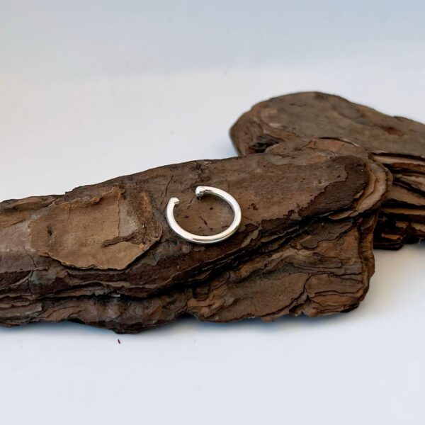 Piercing Fake / Redondo Liso - Prata 925
