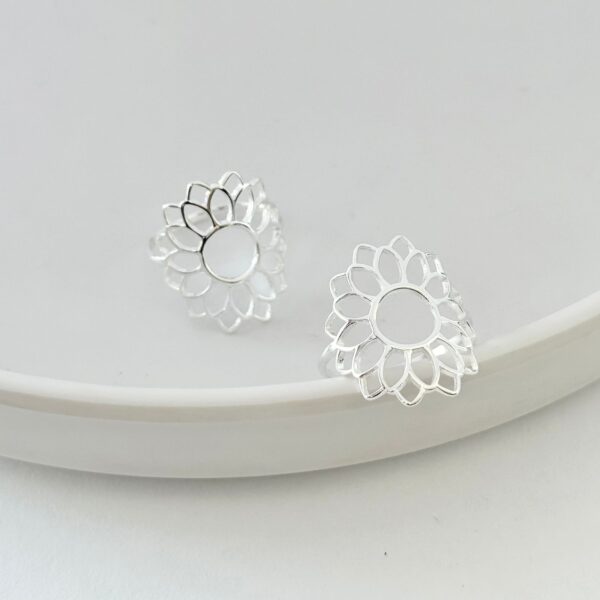 ANEL FLOR - PRATA 925 - 19