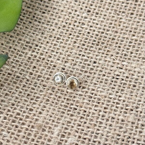 BRINCO REDONDO / PEDRA NATURAL - PRATA BALI 925 - Citrino