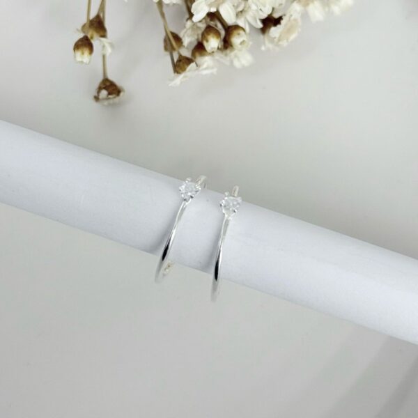 ANEL SOLITÁRIO - PRATA 925 - 19