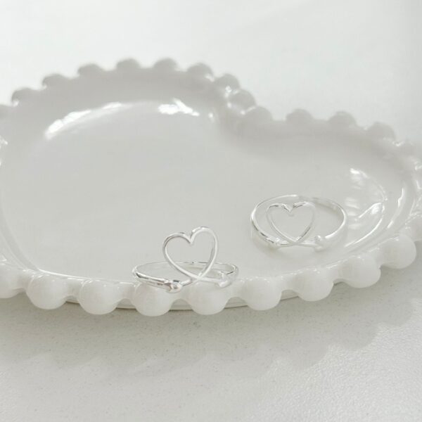 ANEL CORAÇÃO FLECHA - PRATA 925 - 24