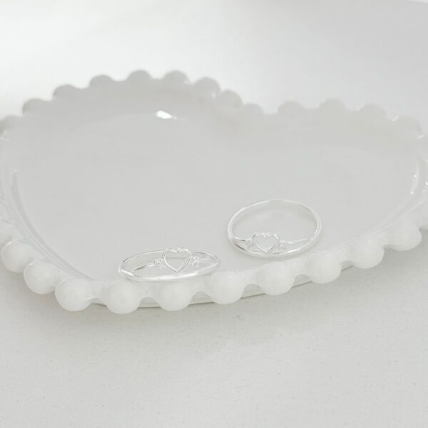 ANEL CORAÇÃO  - PRATA 925 - 18