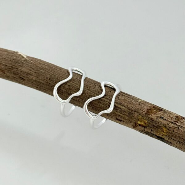 ANEL CORAÇÃO ABSTRATO - PRATA 925 - 19