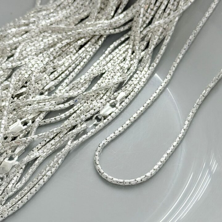 COLAR FIO PIPOCA / 40 CM - PRATA 925