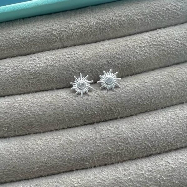 BRINCO SOL COM ZIRCÔNIA - PRATA  925