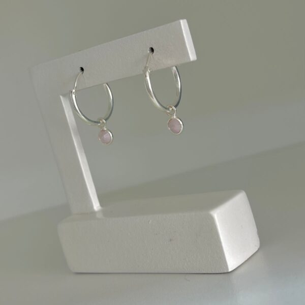 ARGOLINHA COM PINGENTE ZIRCÔNIA QUARTZO - PRATA 925