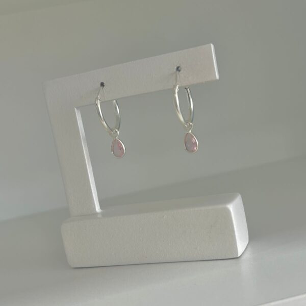 ARGOLINHA COM PINGENTE ZIRCÔNIA QUARTZO - PRATA 925