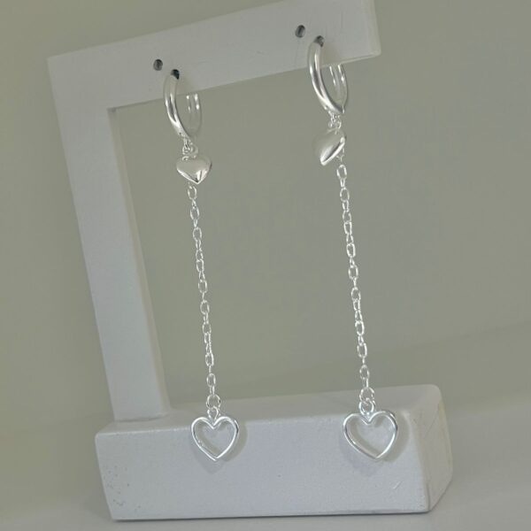 ARGOLINHA COM PINGENTE CORAÇÃO - PRATA 925