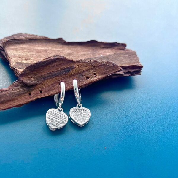 ARGOLINHA COM PINGENTE CORAÇÃO - PRATA 925