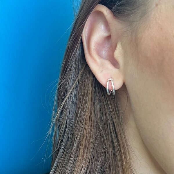 BRINCO ARO DUPLO - PRATA 925