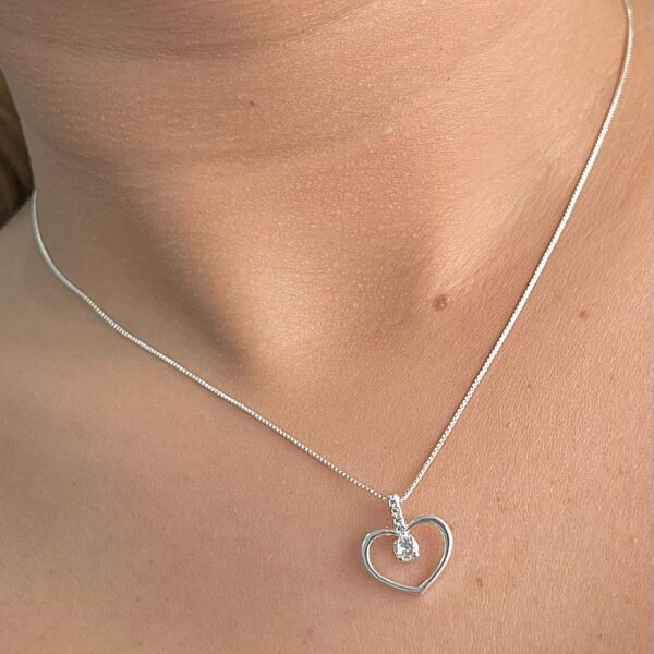 COLAR CORAÇÃO - PRATA 925