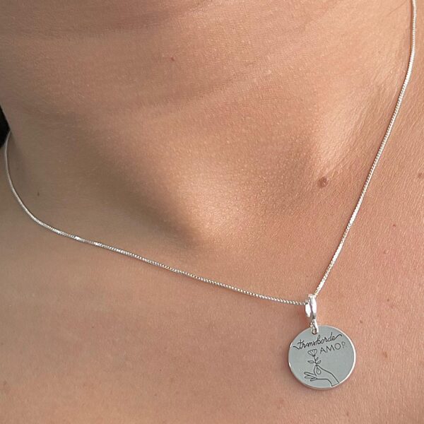 COLAR TRANSBORDE AMOR - PRATA 925