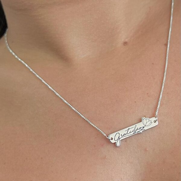 COLAR GRATIDÃO - PRATA 925