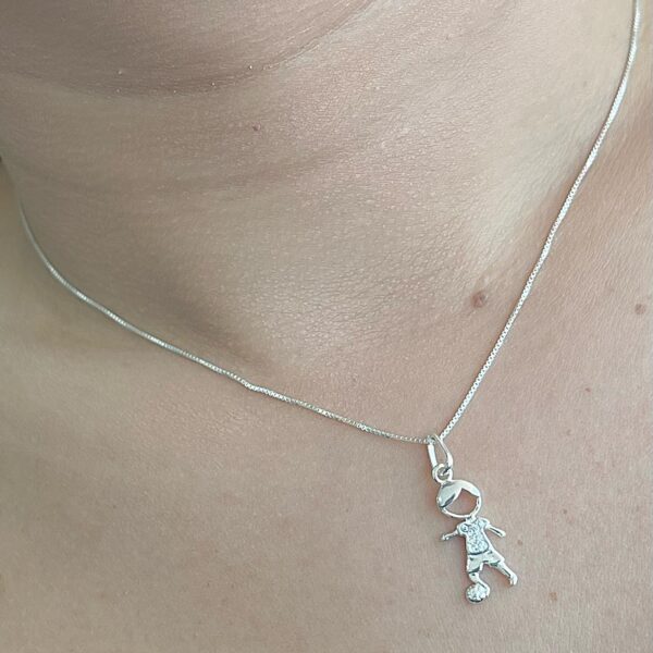 COLAR MENINO FUTEBOL - PRATA 925