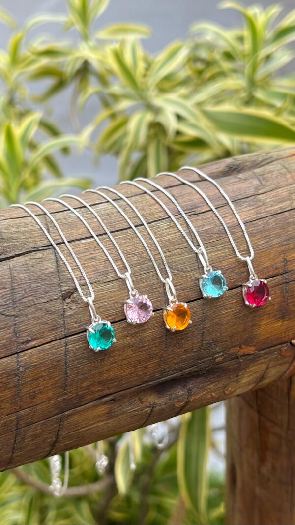 COLAR ZIRCÔNIA COLORS - PRATA 925