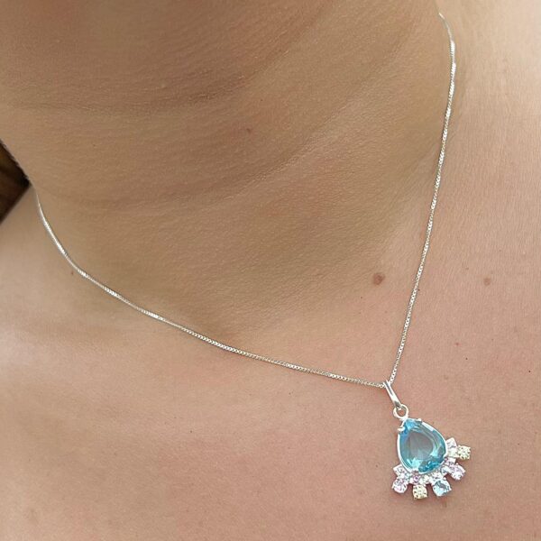 COLAR COLORS - PRATA 925 - Topazio