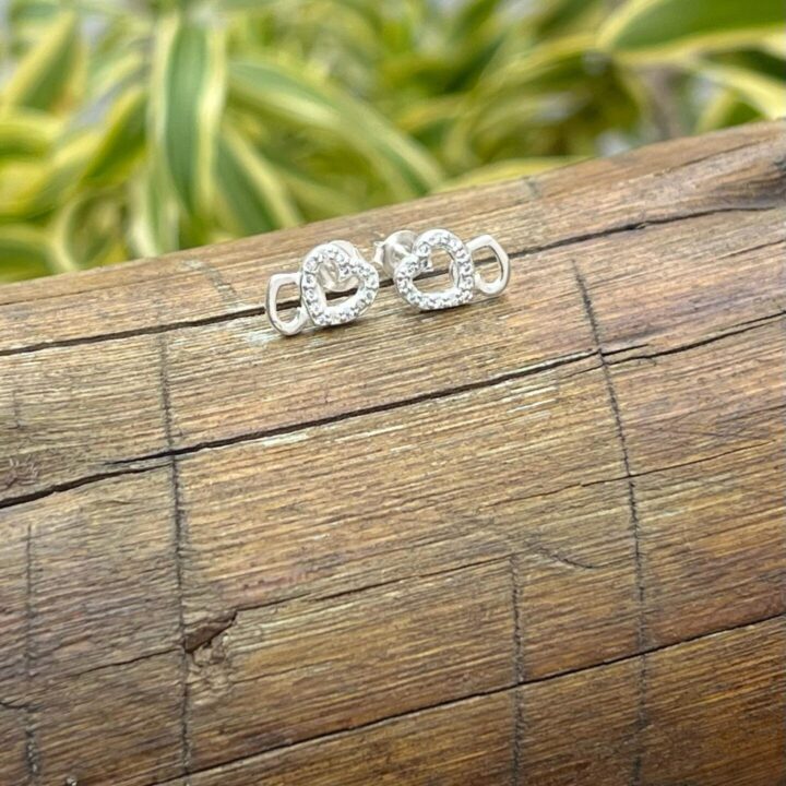 BRINCO DOIS CORAÇÕES  -  PRATA 925