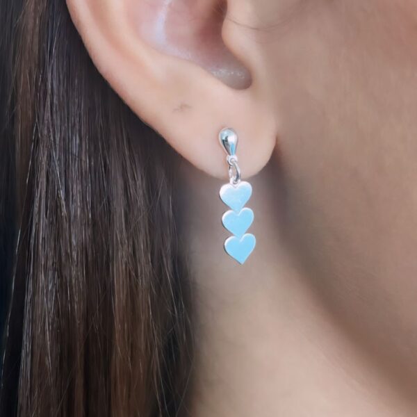 BRINCO CORAÇÕES CORTE A LASER - PRATA 925