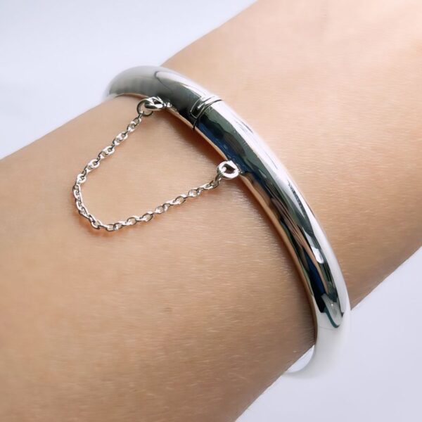 BRACELETE ESCRAVO COM PEGA LADRÃO - PRATA 925
