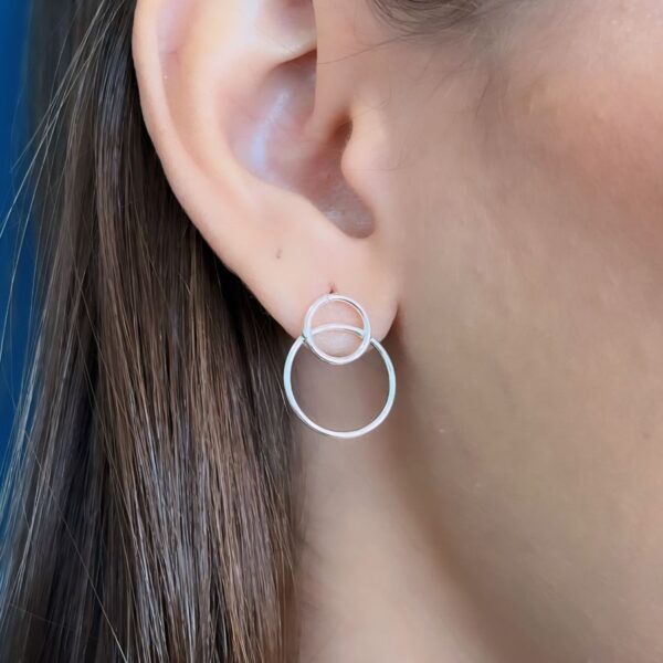 BRINCO CÍRCULO DUPLO - PRATA 925