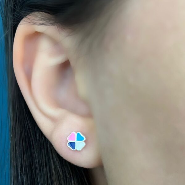 BRINCO INFANTIL TREVO COLORS - PRATA 925