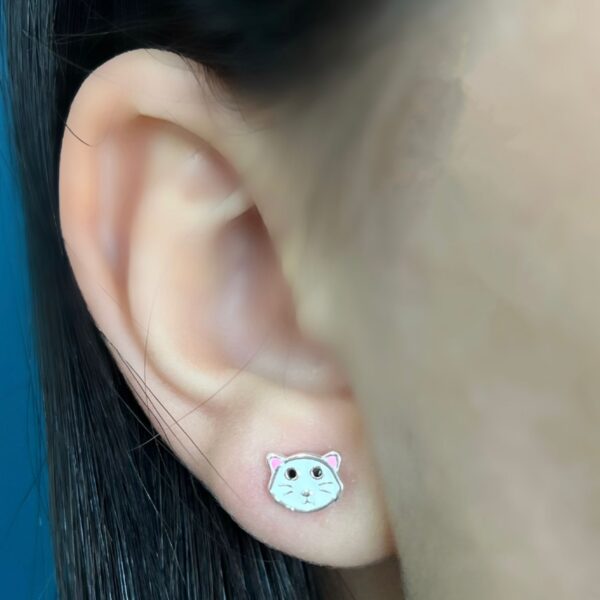 BRINCO INFANTIL GATINHO - PRATA 925