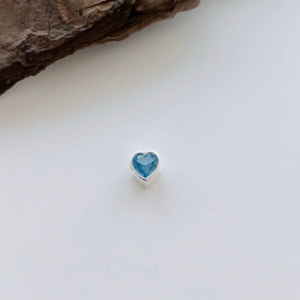 PINGENTE CORAÇÃO - PRATA 925 - Topazio