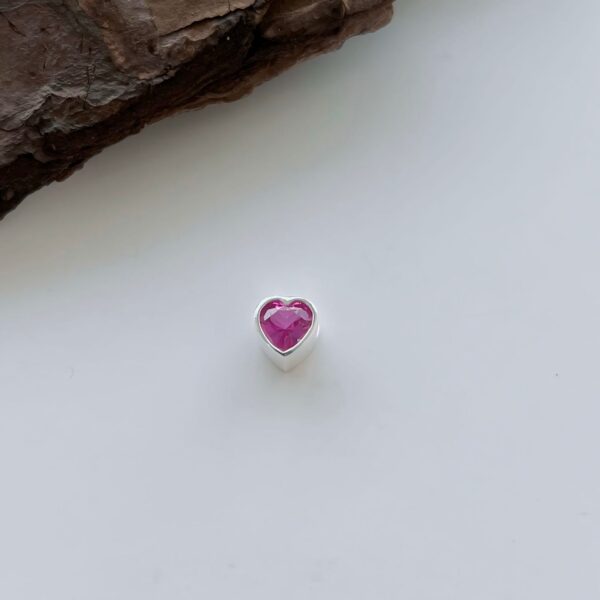 PINGENTE CORAÇÃO - PRATA 925 - Rubelita