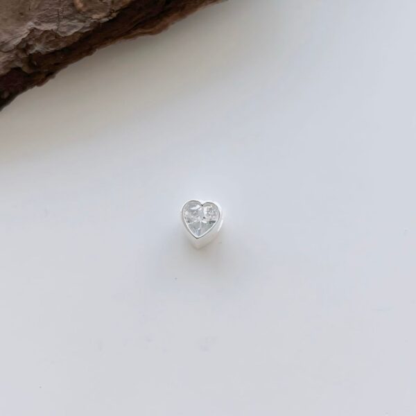 PINGENTE CORAÇÃO - PRATA 925 - CRISTAL