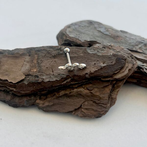 PIERCING ORELHA COBRA - PRATA 925