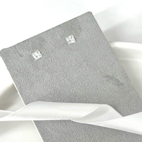 BRINCO ZIRCÔNIA QUADRADA - PRATA 925 - 5MM