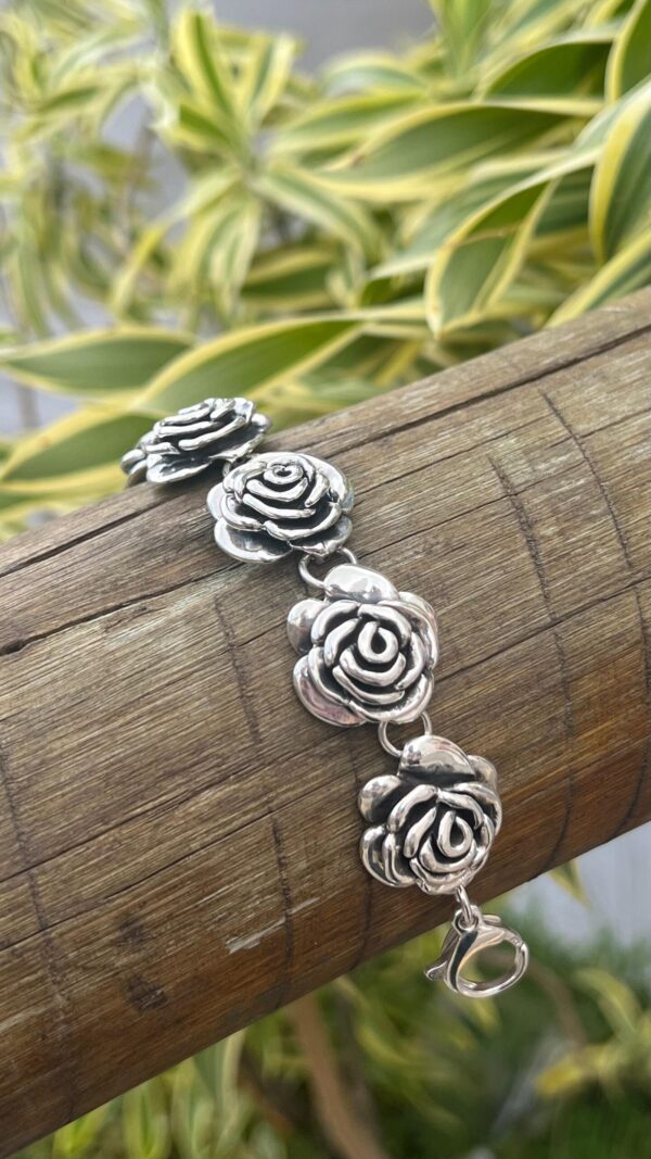 PULSEIRA FLOR / ELETROFORMAÇÃO - PRATA 925