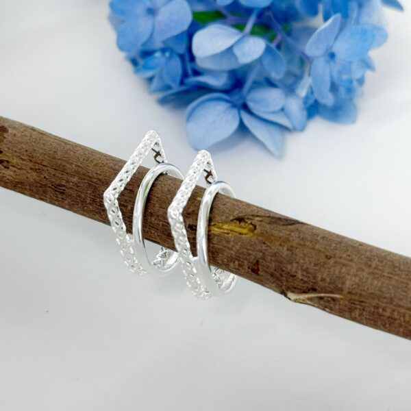 ANEL QUADRADO / RENDA ITALIANA - PRATA 925 - 20