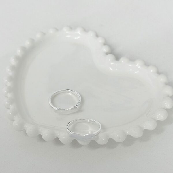 ANEL CORAÇÃO COM ZIRCÔNIA - PRATA 925 - 20