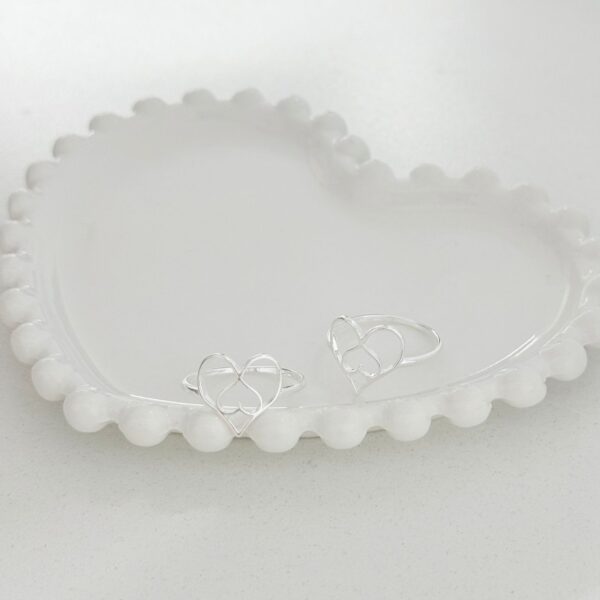 ANEL CORAÇÕES VAZADOS - PRATA 925 - 21