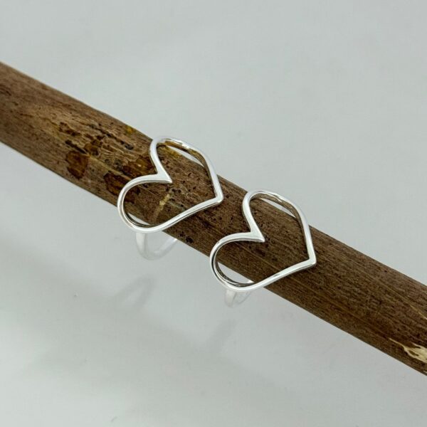 ANEL CORAÇÃO VAZADO - PRATA 925 - 16