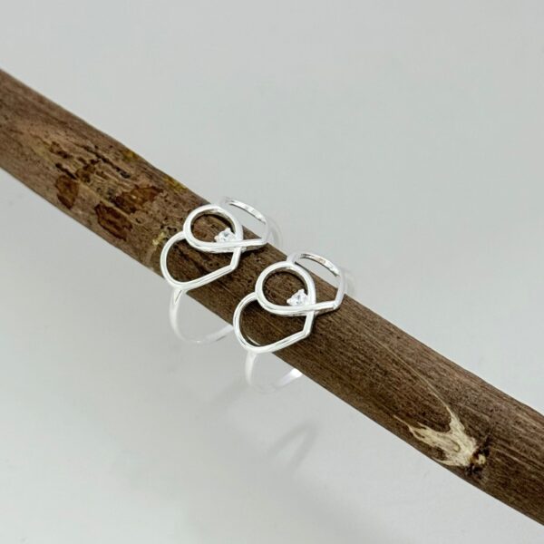 ANEL CORAÇÕES - PRATA 925