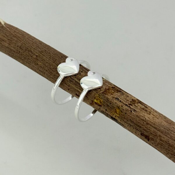 ANEL CORAÇÃO - PRATA 925 - 19