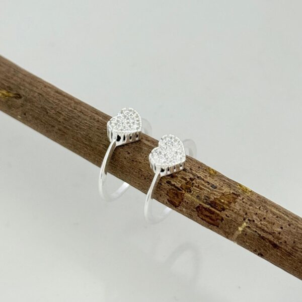 ANEL CHUVEIRINHO / CORAÇÃO - PRATA 925 - 17