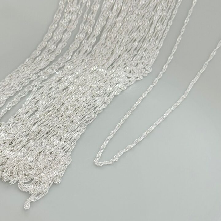 COLAR FIO SINGAPURA / 50 CM - PRATA 925
