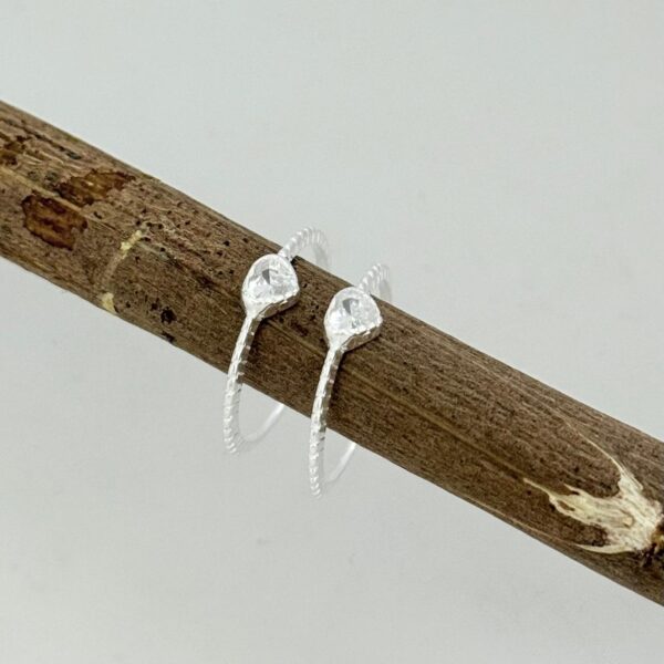 ANEL CORAÇÃO ZIRCÔNIA - PRATA 925 - 15