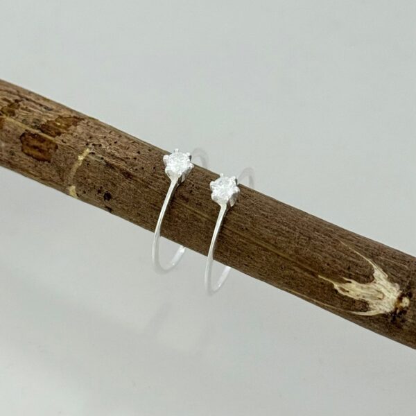 ANEL SOLITÁRIO- PRATA 925 - 14