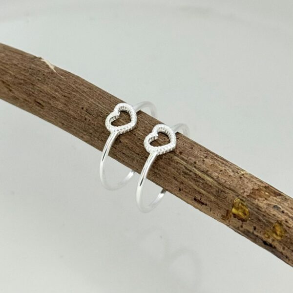 ANEL CINDI CORAÇÃO VAZADO - PRATA 925 - 21