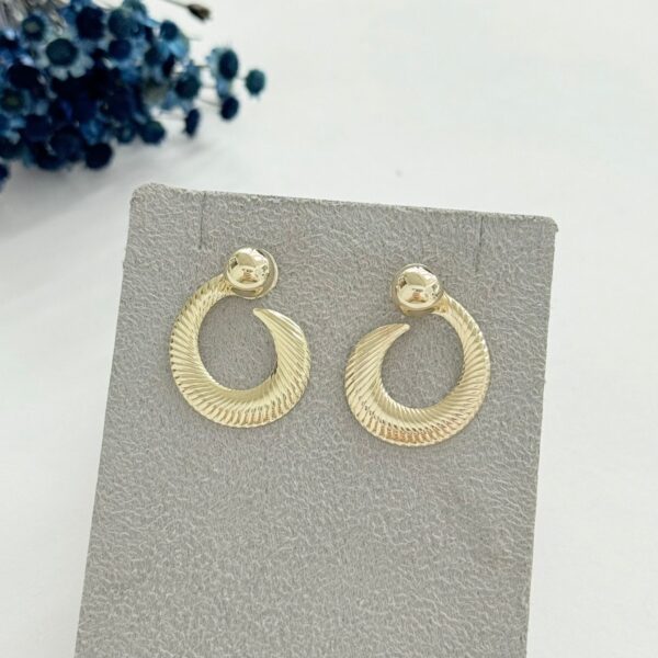 BRINCO ASPIRAL - FOLHEADO OURO 18K