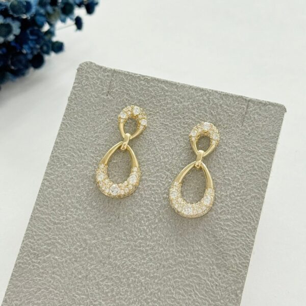 BRINCO ZIRCÔNIAS - FOLHEADO OURO 18K