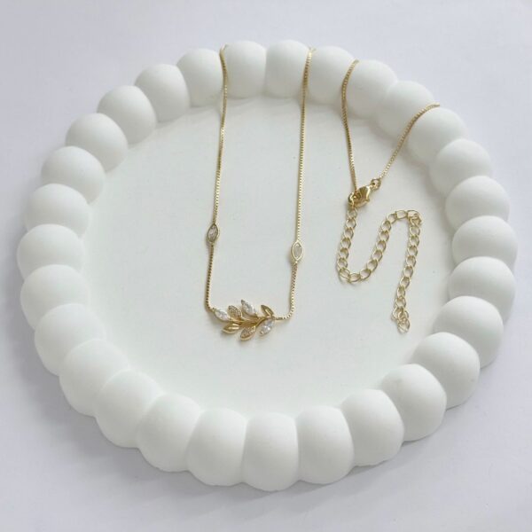 COLAR RAMINHO COM ZIRCÔNIA - FOLHEADO OURO 18K